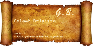 Galamb Brigitta névjegykártya