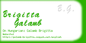 brigitta galamb business card